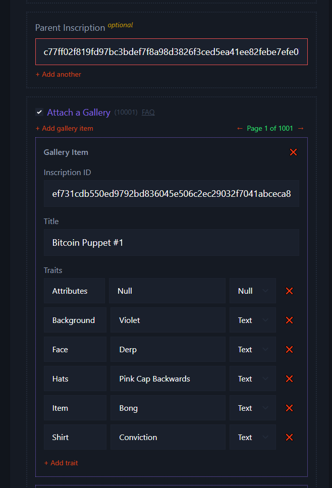 Example Attach a Gallery section on inscribe.dev